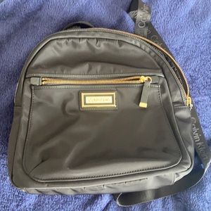 Black Calvin Klein back pack bag
